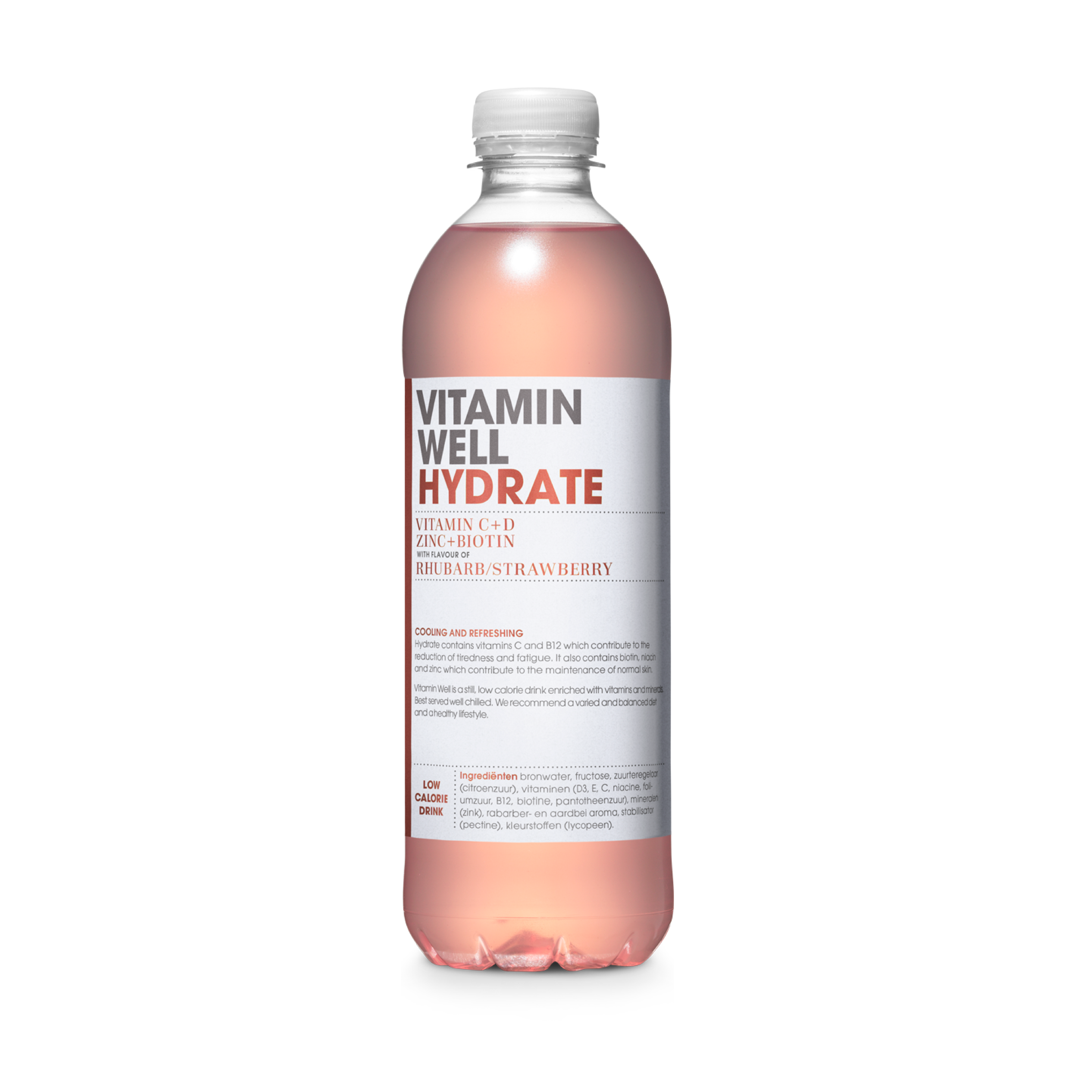 Vitamin Well Water Hydrate Rhubarb/Strawberry 500ml