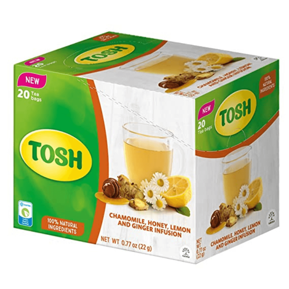 Tosh Chamomile Honey Lemon Ginger Infusion Tea Box of 20 - THINK GOURMET