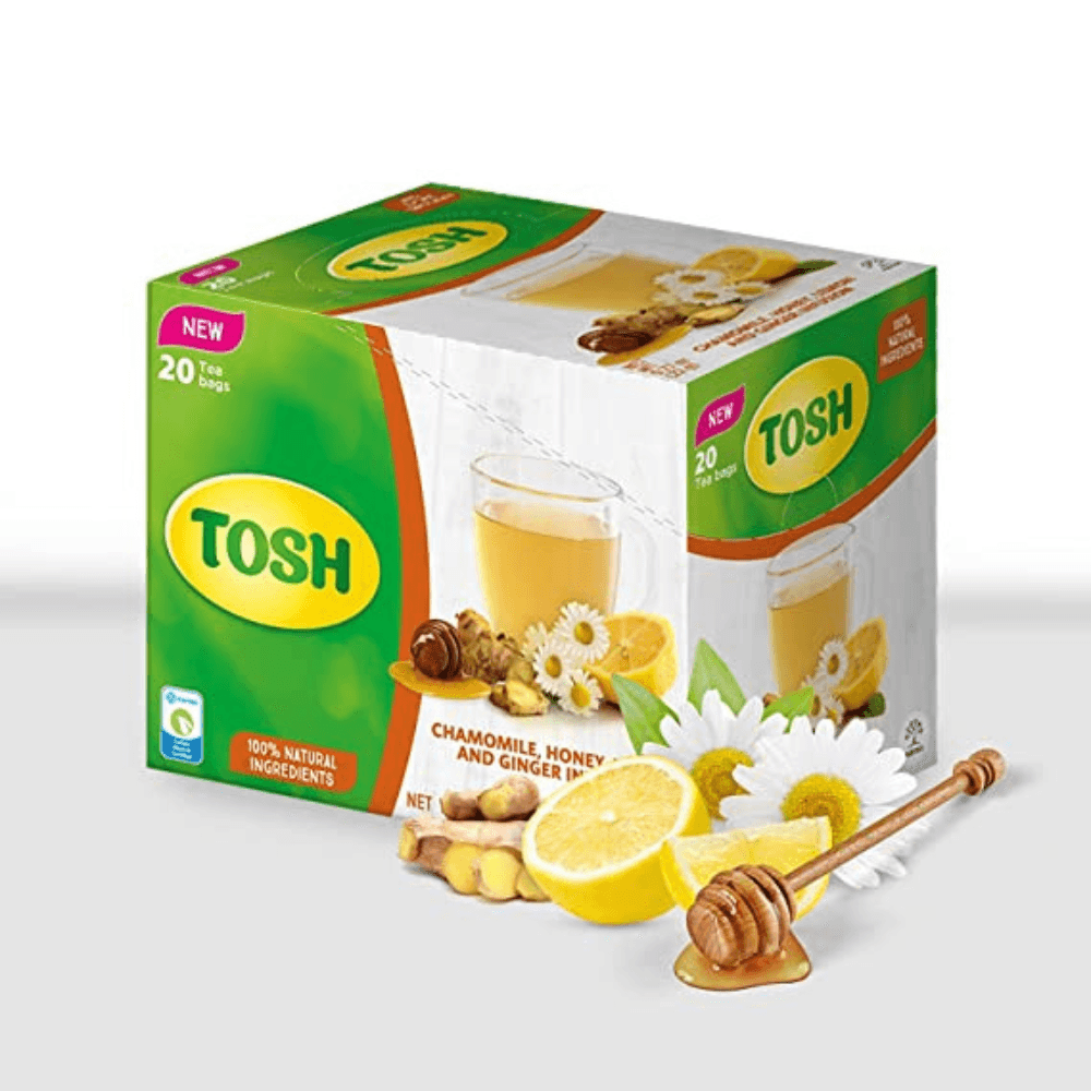 Tosh Chamomile Honey Lemon Ginger Infusion Tea Box of 20 - THINK GOURMET